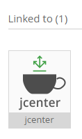 A badge showing the library as linked to Jcenter